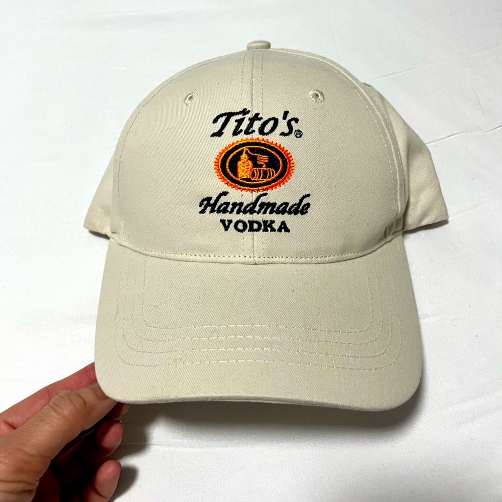 NEW TITOS Tan Beige Embroidered HAT CAP